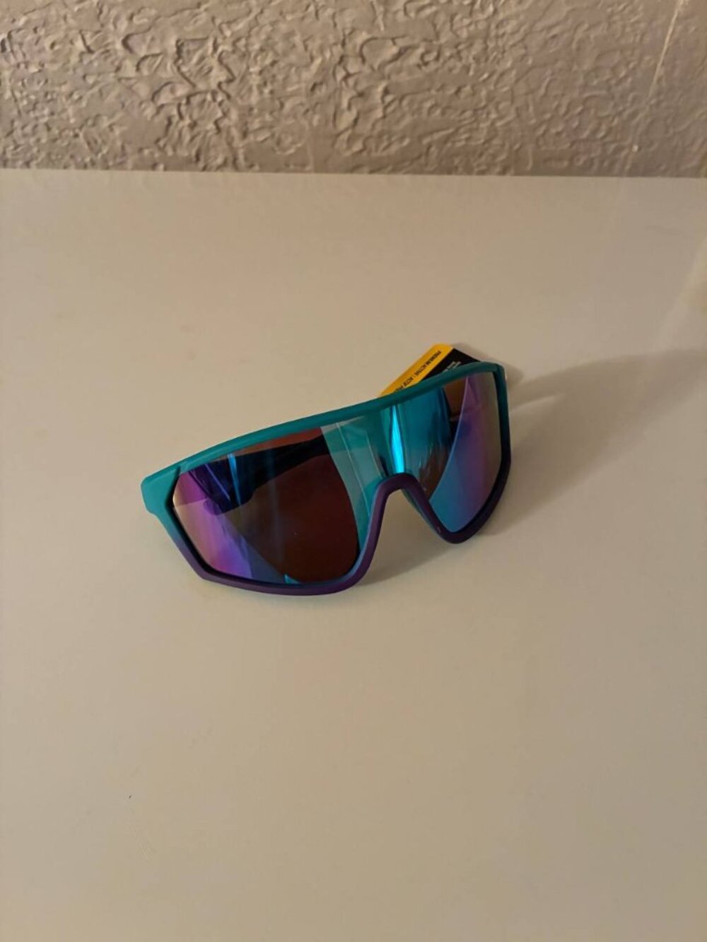 Easton Sunglasses - Teal Blue Mirrored Shield Polarized UV Protection - New NWT